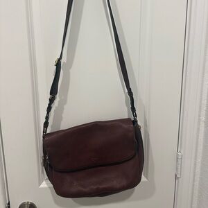 Fossil Brown Leather Crossbody Bag